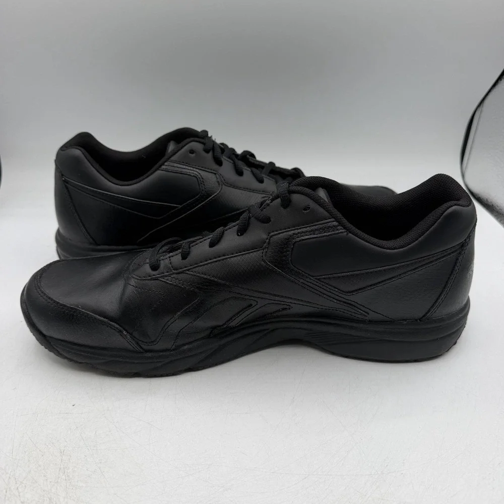 Reebok Work n Cushion Work Shoes Mens Sz 13 Black Slip Resistant Walking Sneaker